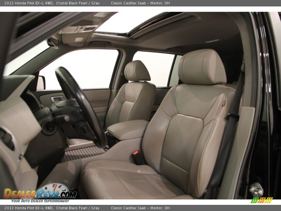 2013 Honda Pilot EX-L 4WD Crystal Black Pearl / Gray Photo #5