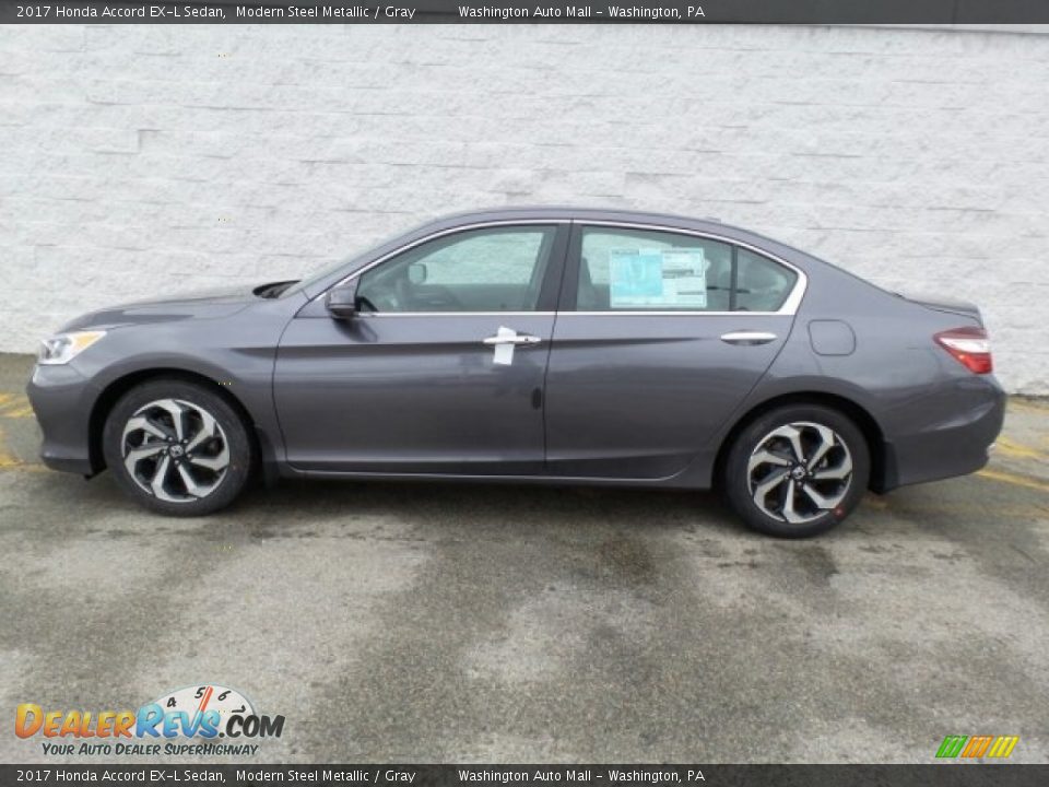 2017 Honda Accord EX-L Sedan Modern Steel Metallic / Gray Photo #6