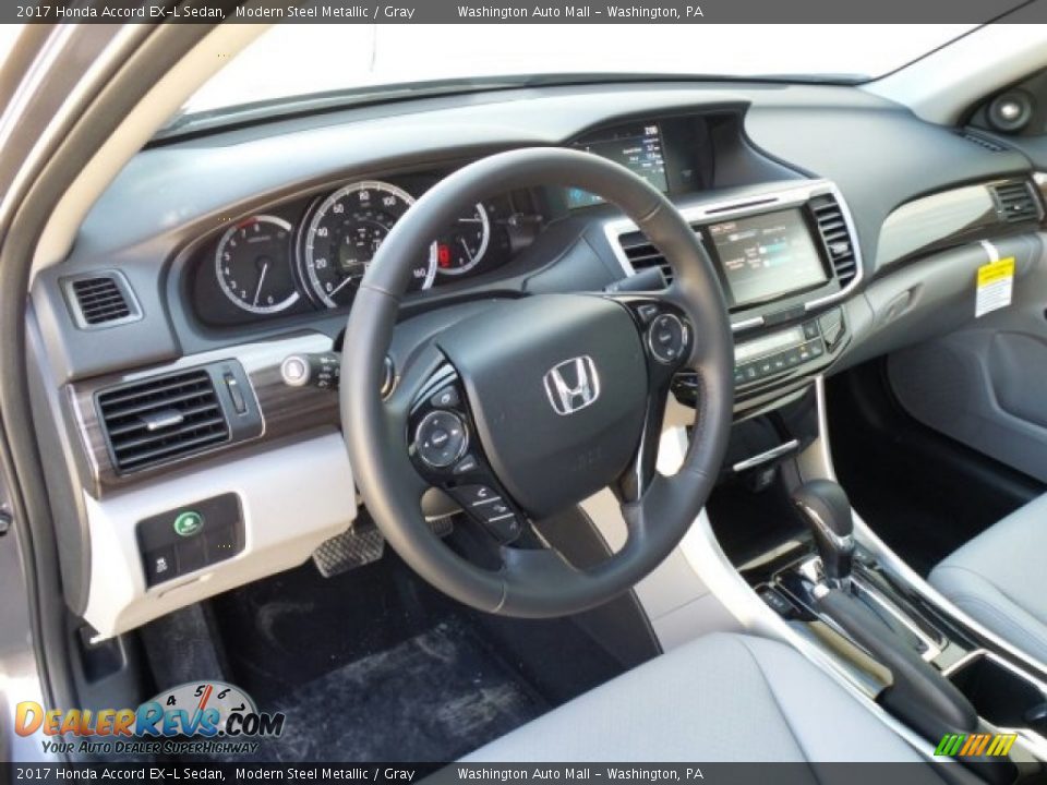 2017 Honda Accord EX-L Sedan Modern Steel Metallic / Gray Photo #9