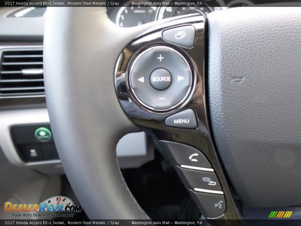 2017 Honda Accord EX-L Sedan Modern Steel Metallic / Gray Photo #20