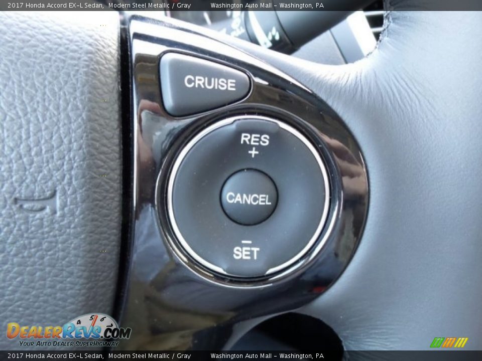 2017 Honda Accord EX-L Sedan Modern Steel Metallic / Gray Photo #22