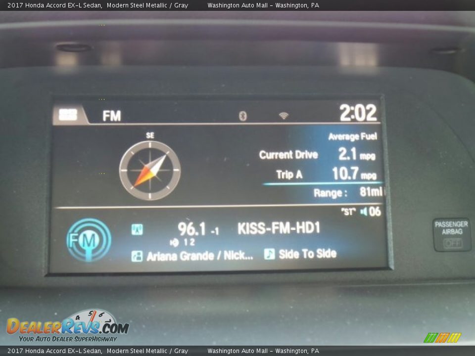 2017 Honda Accord EX-L Sedan Modern Steel Metallic / Gray Photo #24