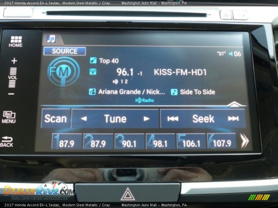 2017 Honda Accord EX-L Sedan Modern Steel Metallic / Gray Photo #25