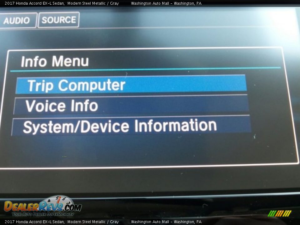 2017 Honda Accord EX-L Sedan Modern Steel Metallic / Gray Photo #27