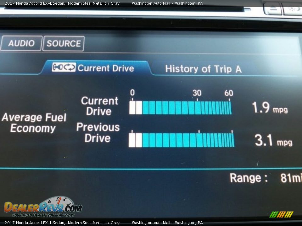 2017 Honda Accord EX-L Sedan Modern Steel Metallic / Gray Photo #28