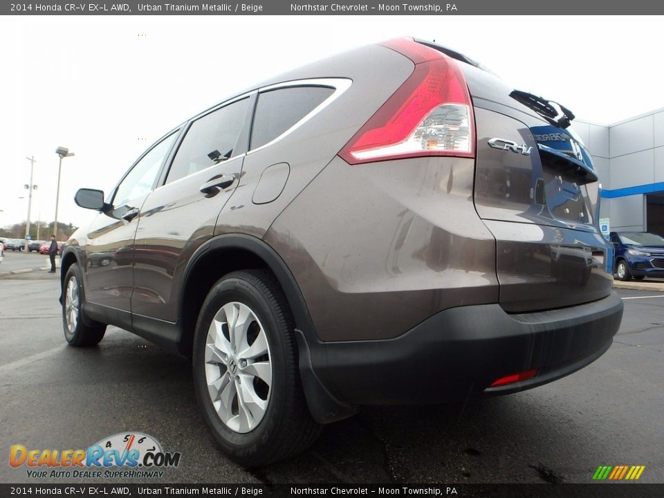 2014 Honda CR-V EX-L AWD Urban Titanium Metallic / Beige Photo #5