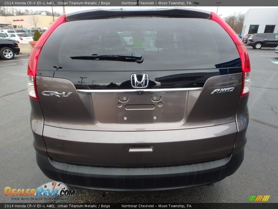 2014 Honda CR-V EX-L AWD Urban Titanium Metallic / Beige Photo #6
