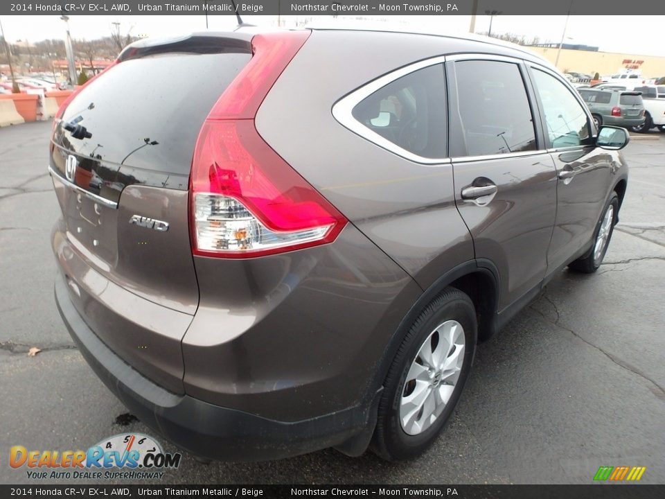2014 Honda CR-V EX-L AWD Urban Titanium Metallic / Beige Photo #8