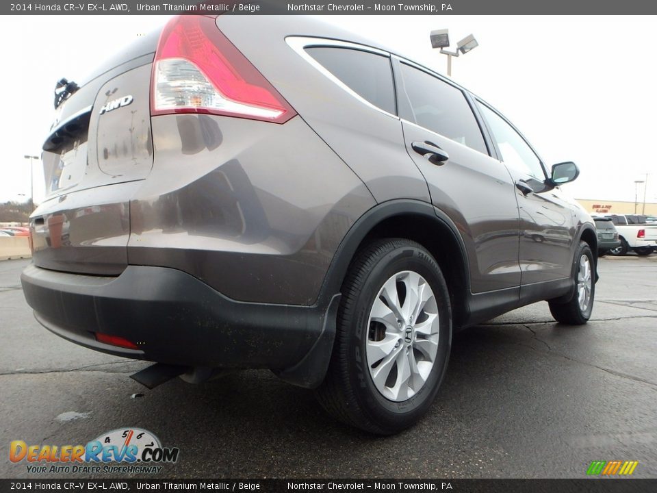 2014 Honda CR-V EX-L AWD Urban Titanium Metallic / Beige Photo #9