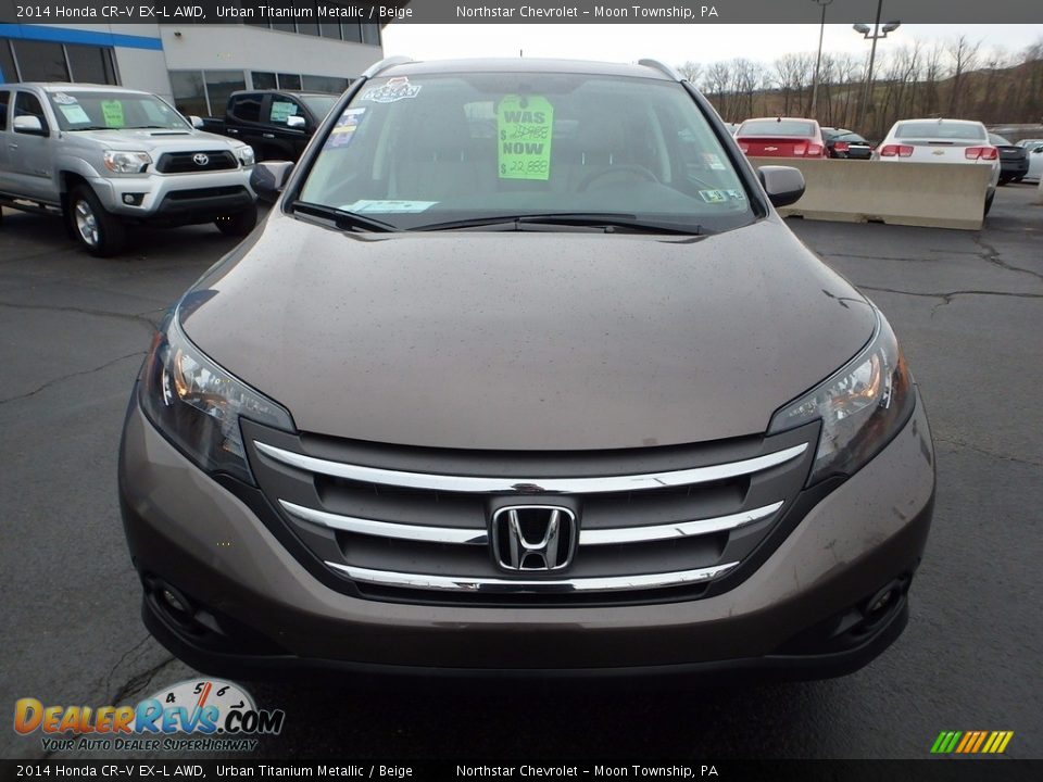 2014 Honda CR-V EX-L AWD Urban Titanium Metallic / Beige Photo #13
