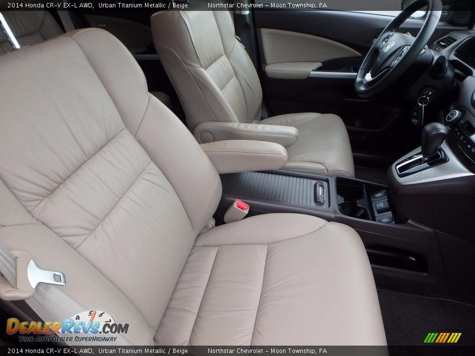 2014 Honda CR-V EX-L AWD Urban Titanium Metallic / Beige Photo #15