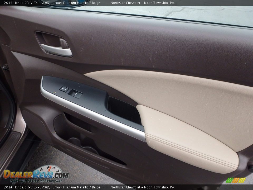 2014 Honda CR-V EX-L AWD Urban Titanium Metallic / Beige Photo #17