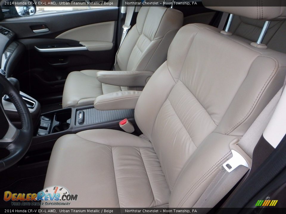 2014 Honda CR-V EX-L AWD Urban Titanium Metallic / Beige Photo #19