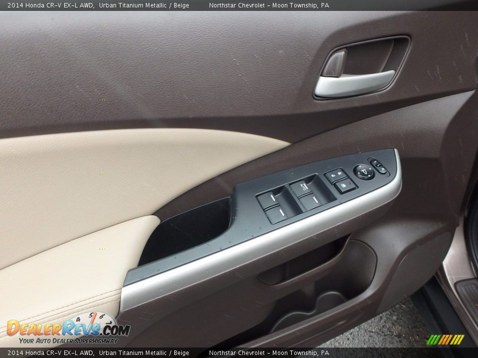 2014 Honda CR-V EX-L AWD Urban Titanium Metallic / Beige Photo #22