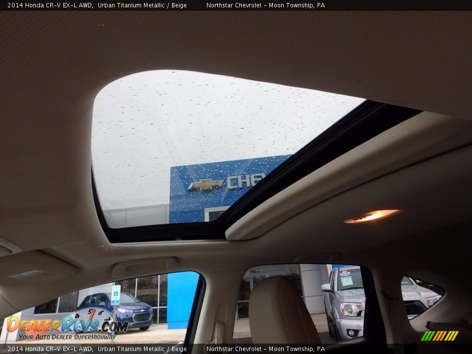 2014 Honda CR-V EX-L AWD Urban Titanium Metallic / Beige Photo #24