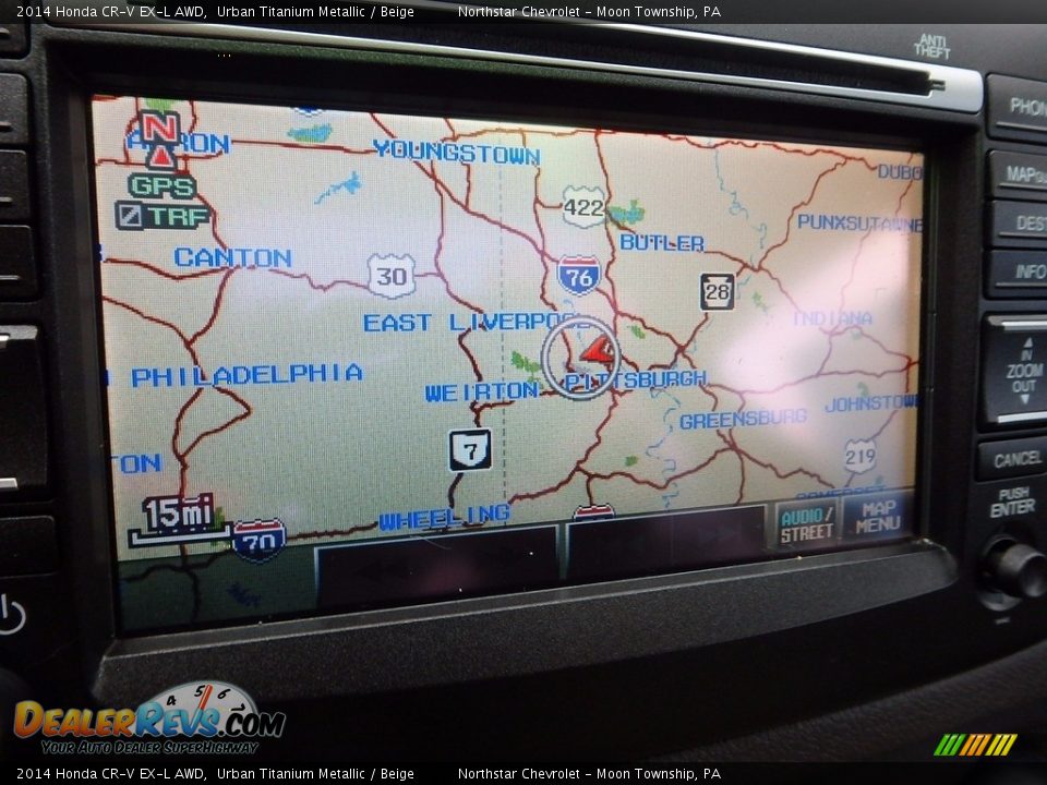 2014 Honda CR-V EX-L AWD Urban Titanium Metallic / Beige Photo #26