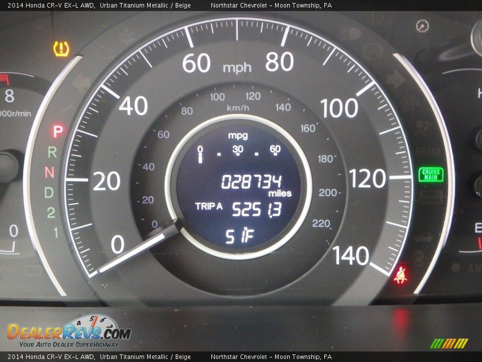 2014 Honda CR-V EX-L AWD Urban Titanium Metallic / Beige Photo #29