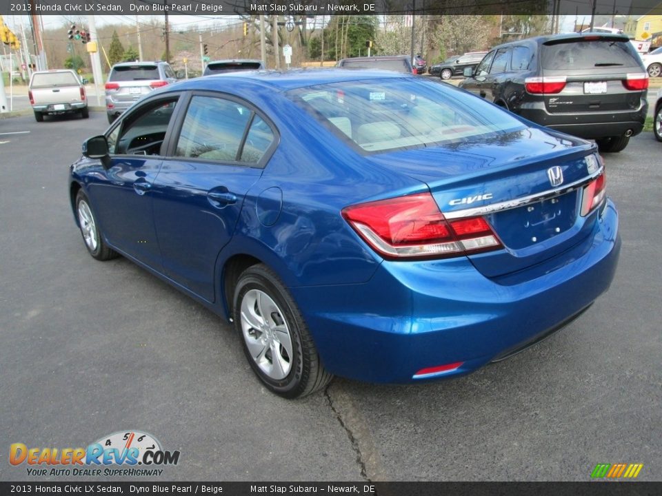 2013 Honda Civic LX Sedan Dyno Blue Pearl / Beige Photo #8