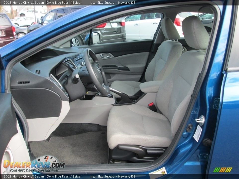 2013 Honda Civic LX Sedan Dyno Blue Pearl / Beige Photo #12