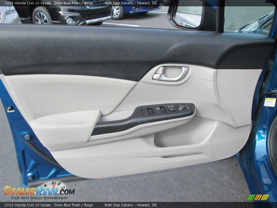 2013 Honda Civic LX Sedan Dyno Blue Pearl / Beige Photo #13