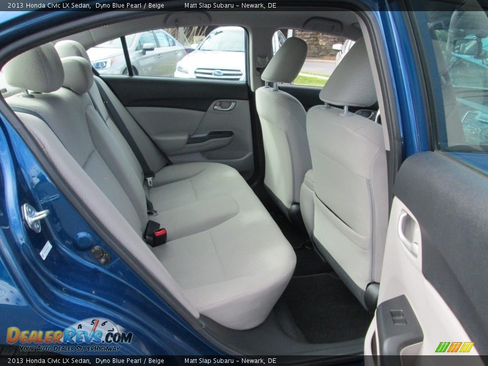 2013 Honda Civic LX Sedan Dyno Blue Pearl / Beige Photo #18