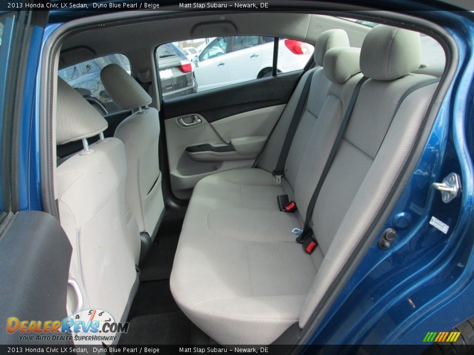 2013 Honda Civic LX Sedan Dyno Blue Pearl / Beige Photo #20