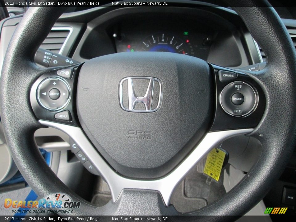 2013 Honda Civic LX Sedan Dyno Blue Pearl / Beige Photo #25