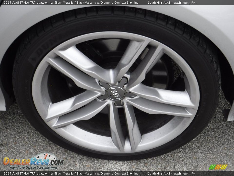 2015 Audi S7 4.0 TFSI quattro Ice Silver Metallic / Black Valcona w/Diamond Contrast Stitching Photo #5