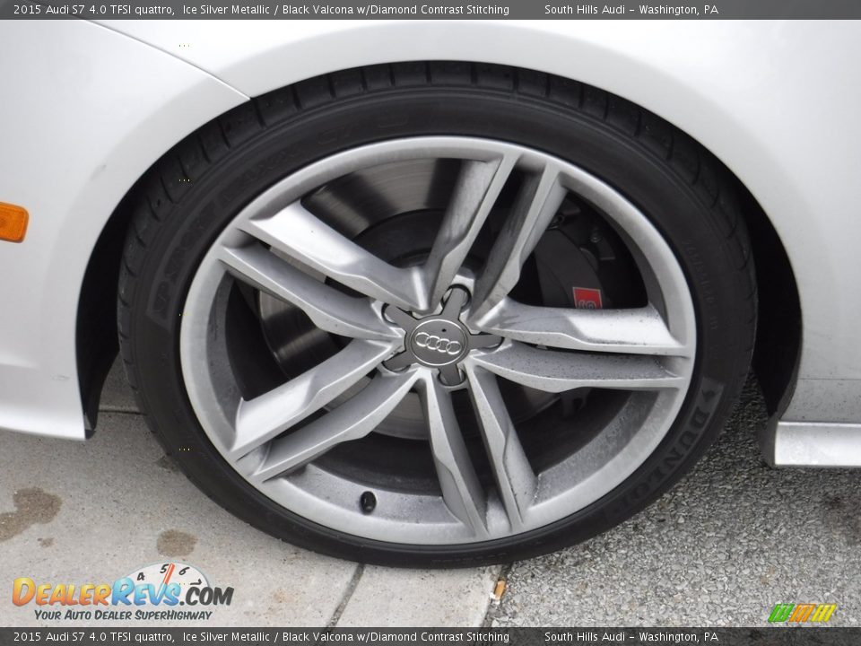 2015 Audi S7 4.0 TFSI quattro Ice Silver Metallic / Black Valcona w/Diamond Contrast Stitching Photo #6