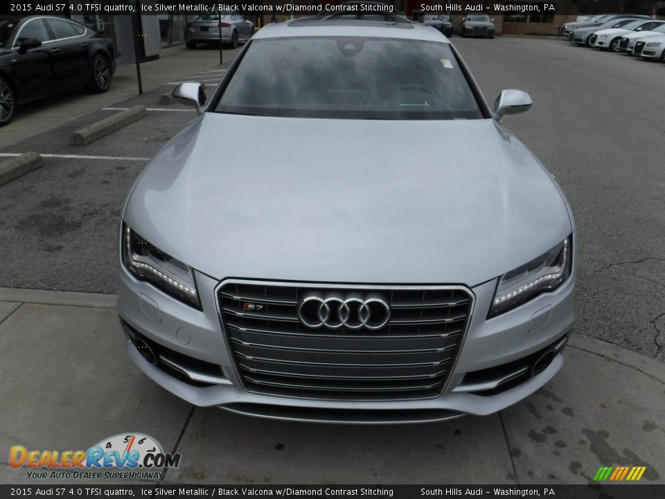 2015 Audi S7 4.0 TFSI quattro Ice Silver Metallic / Black Valcona w/Diamond Contrast Stitching Photo #7
