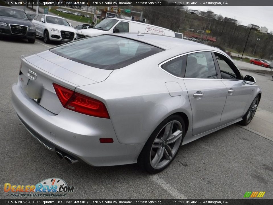 2015 Audi S7 4.0 TFSI quattro Ice Silver Metallic / Black Valcona w/Diamond Contrast Stitching Photo #12