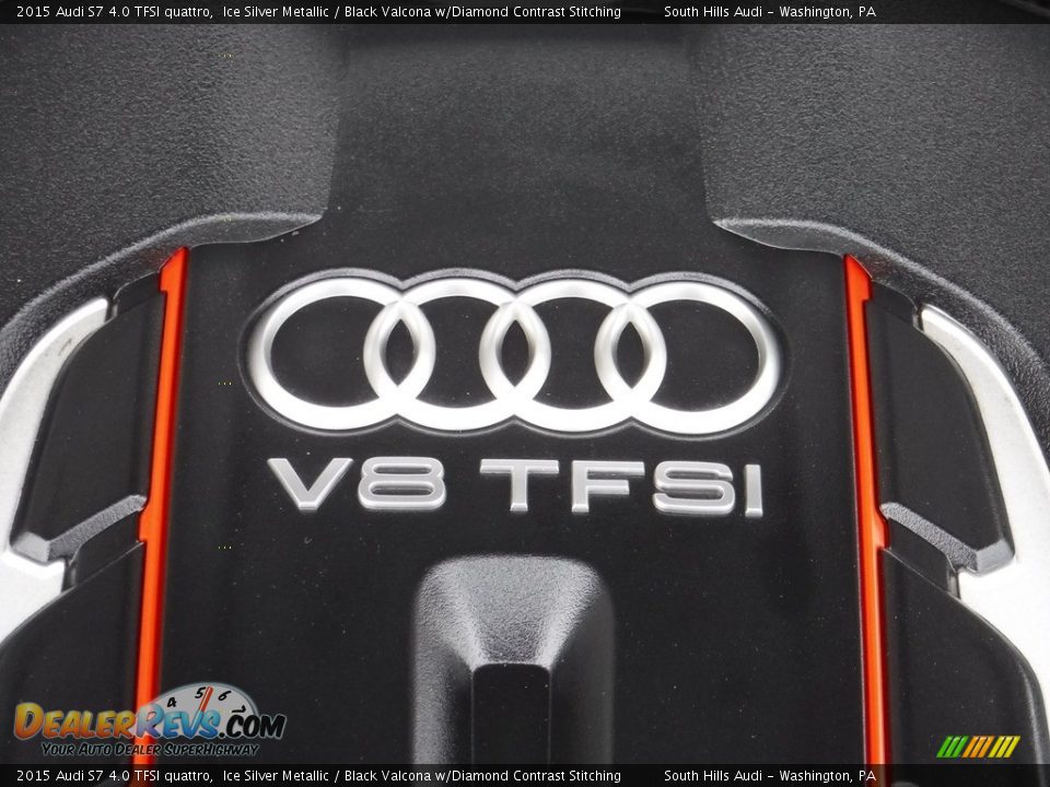 2015 Audi S7 4.0 TFSI quattro Ice Silver Metallic / Black Valcona w/Diamond Contrast Stitching Photo #15