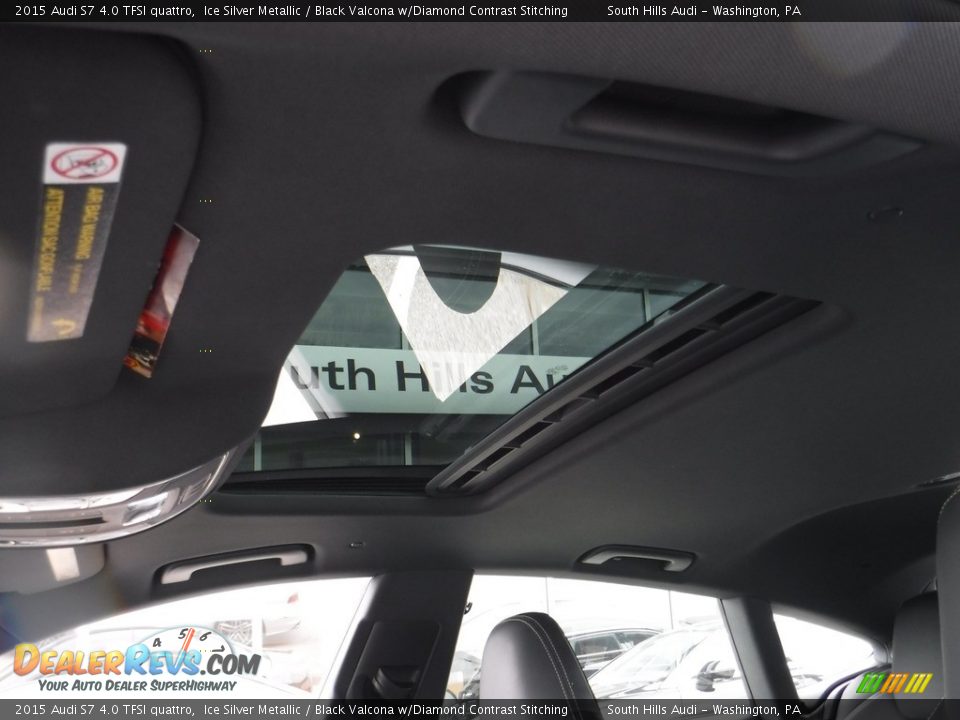 2015 Audi S7 4.0 TFSI quattro Ice Silver Metallic / Black Valcona w/Diamond Contrast Stitching Photo #16
