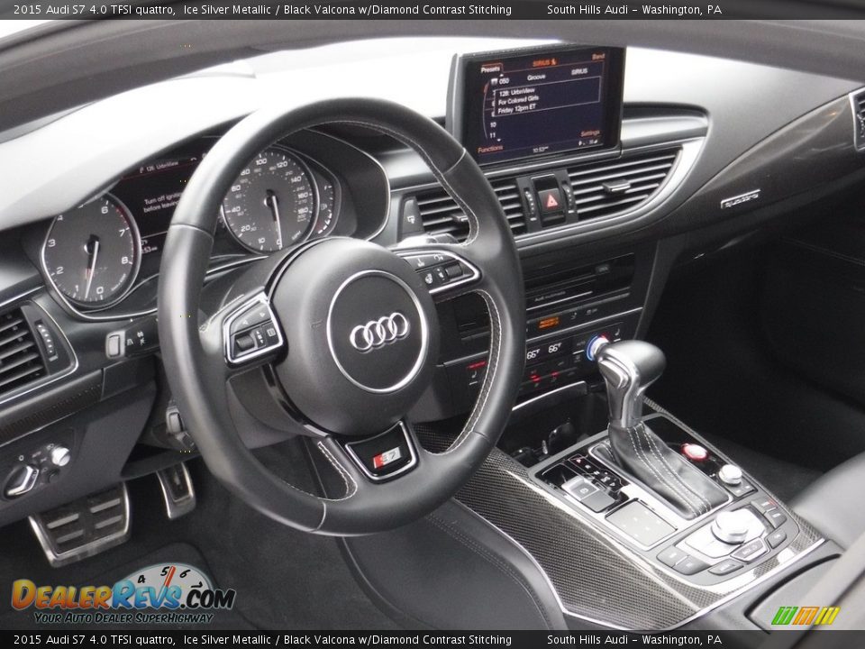 2015 Audi S7 4.0 TFSI quattro Ice Silver Metallic / Black Valcona w/Diamond Contrast Stitching Photo #20