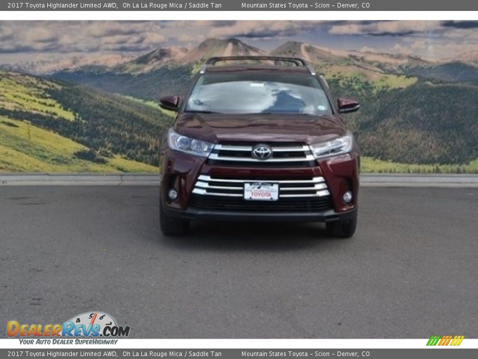 2017 Toyota Highlander Limited AWD Oh La La Rouge Mica / Saddle Tan Photo #2