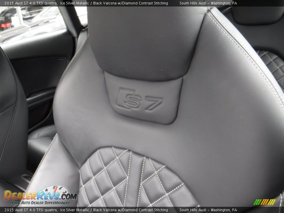 2015 Audi S7 4.0 TFSI quattro Ice Silver Metallic / Black Valcona w/Diamond Contrast Stitching Photo #23
