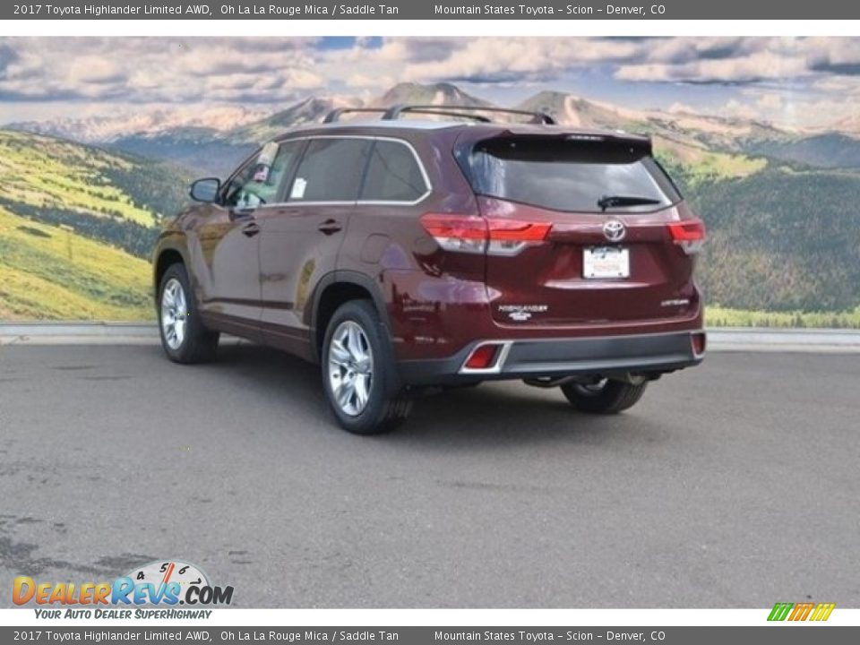 2017 Toyota Highlander Limited AWD Oh La La Rouge Mica / Saddle Tan Photo #3