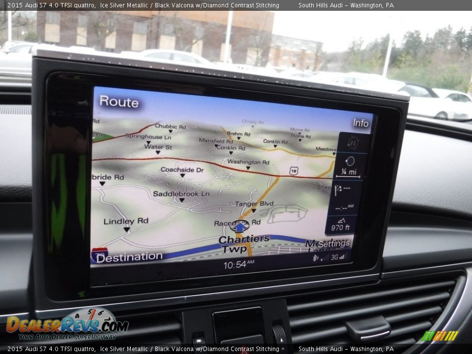 2015 Audi S7 4.0 TFSI quattro Ice Silver Metallic / Black Valcona w/Diamond Contrast Stitching Photo #24