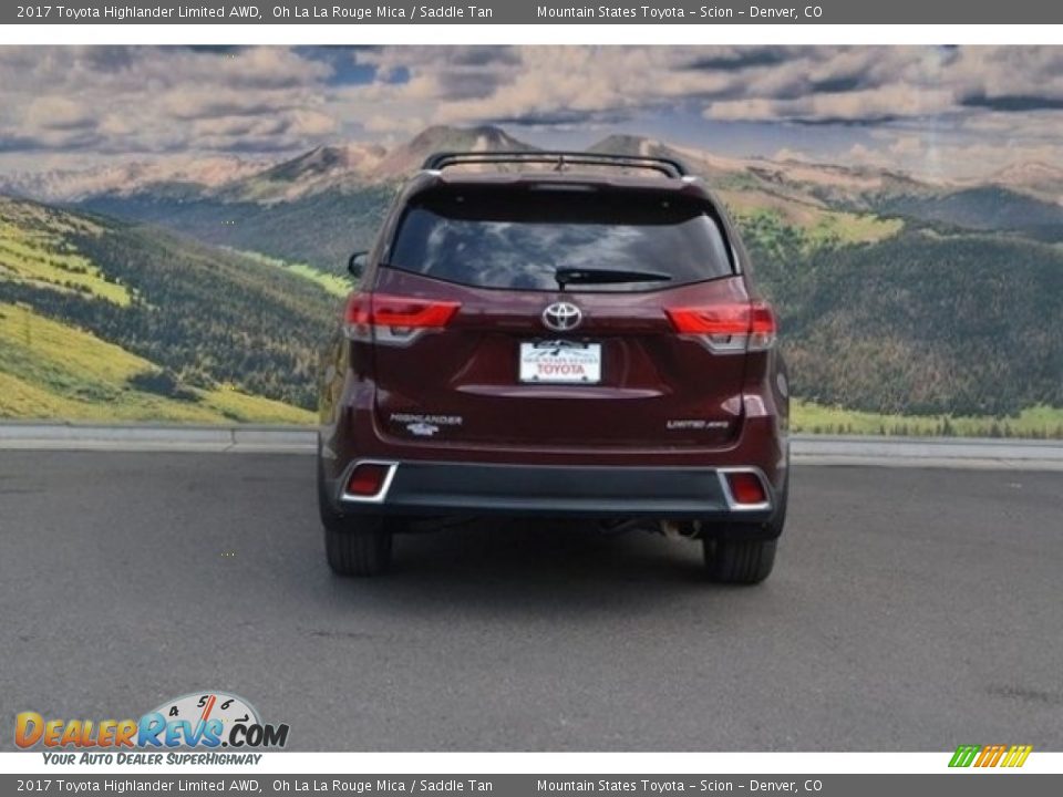 2017 Toyota Highlander Limited AWD Oh La La Rouge Mica / Saddle Tan Photo #4
