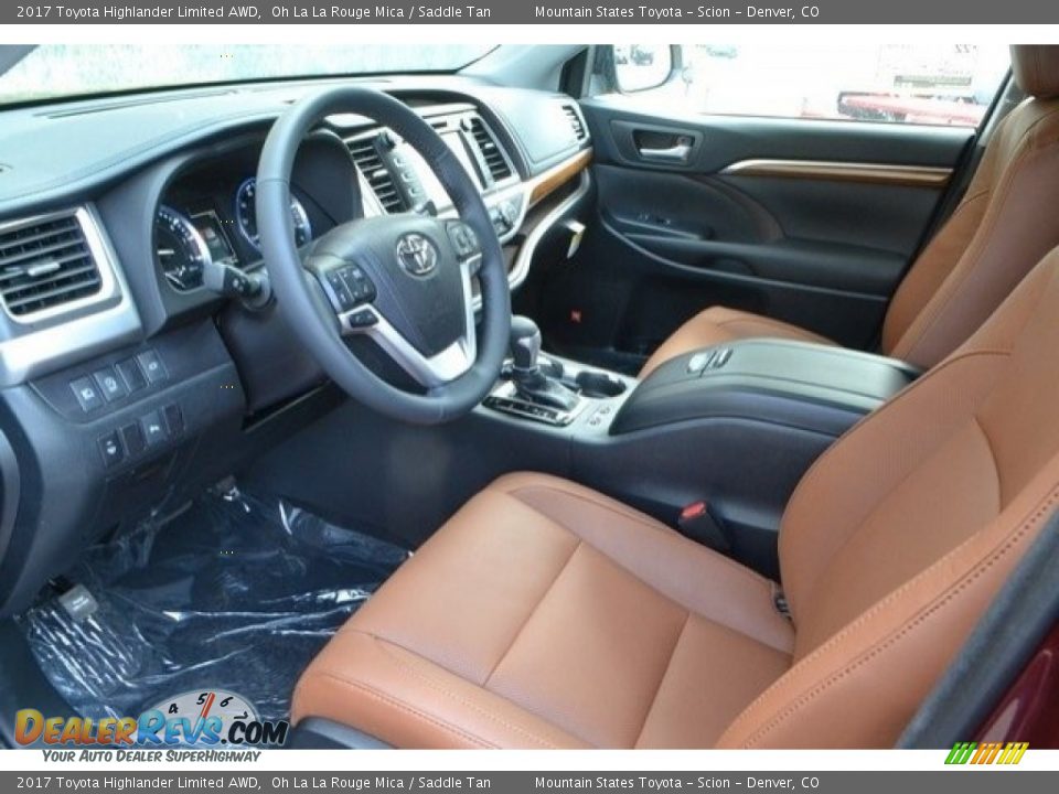 2017 Toyota Highlander Limited AWD Oh La La Rouge Mica / Saddle Tan Photo #5