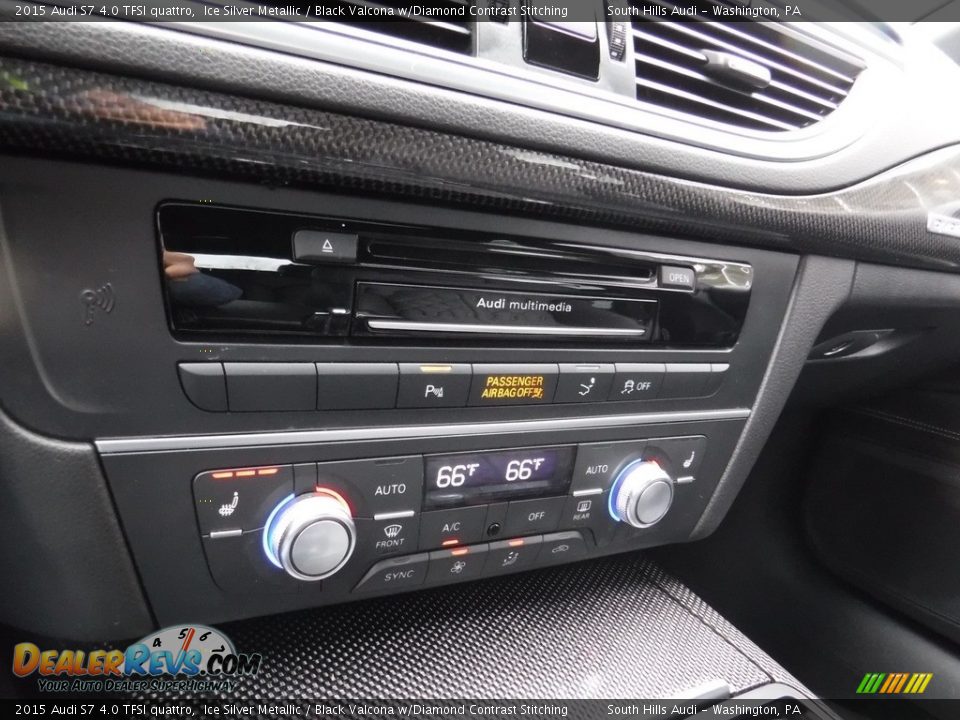 2015 Audi S7 4.0 TFSI quattro Ice Silver Metallic / Black Valcona w/Diamond Contrast Stitching Photo #27