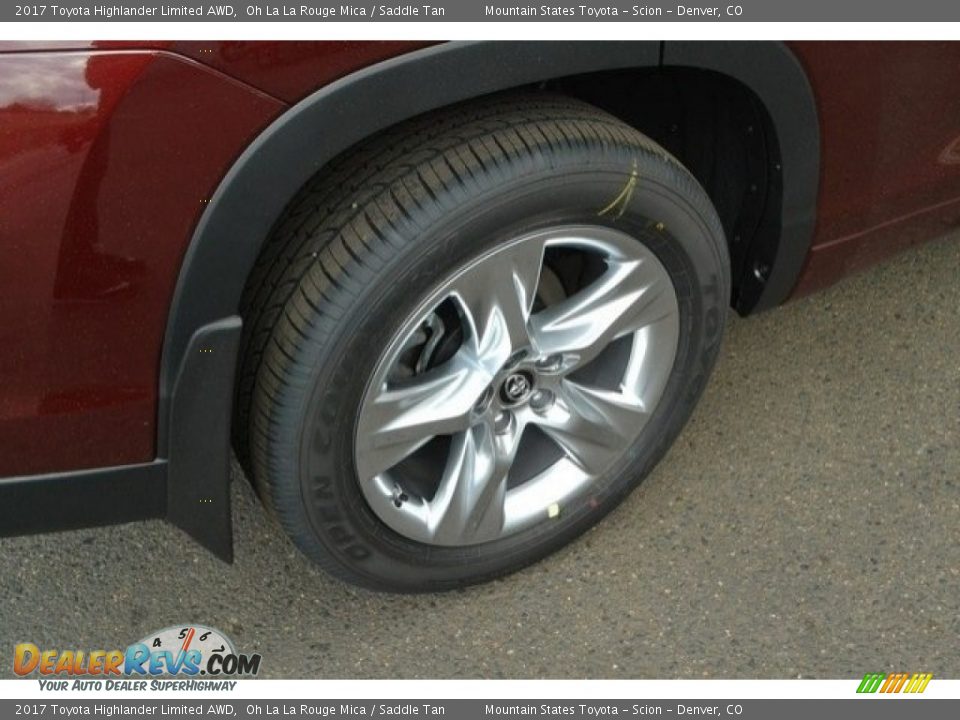 2017 Toyota Highlander Limited AWD Oh La La Rouge Mica / Saddle Tan Photo #10