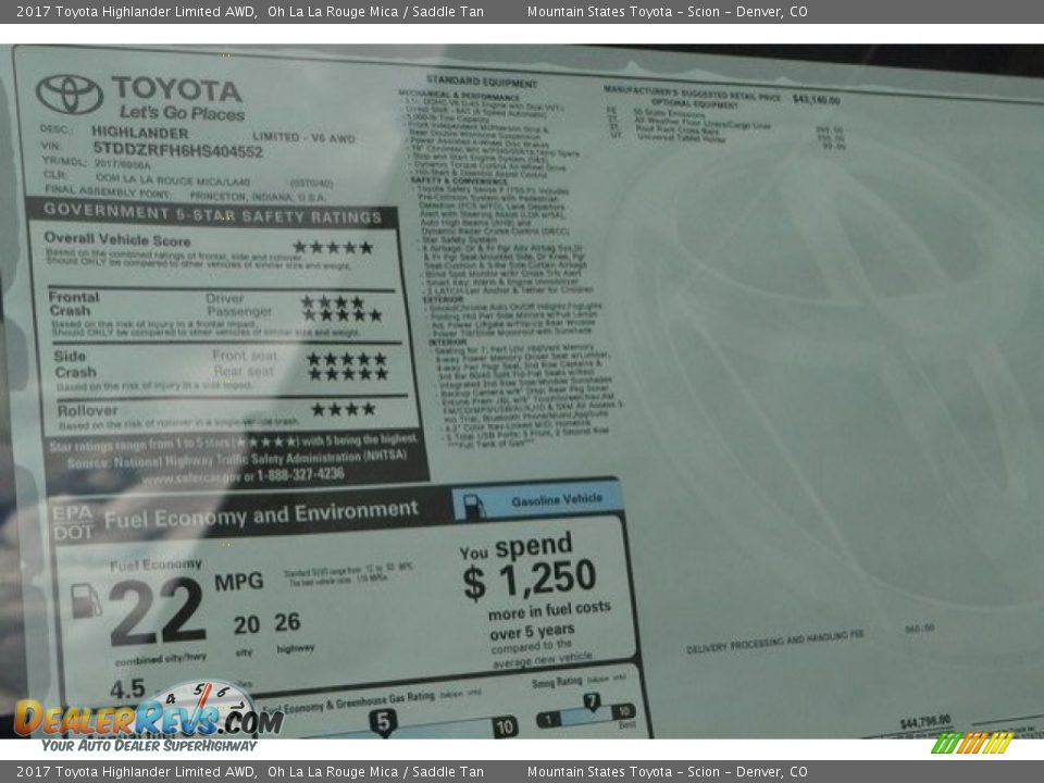 2017 Toyota Highlander Limited AWD Oh La La Rouge Mica / Saddle Tan Photo #11