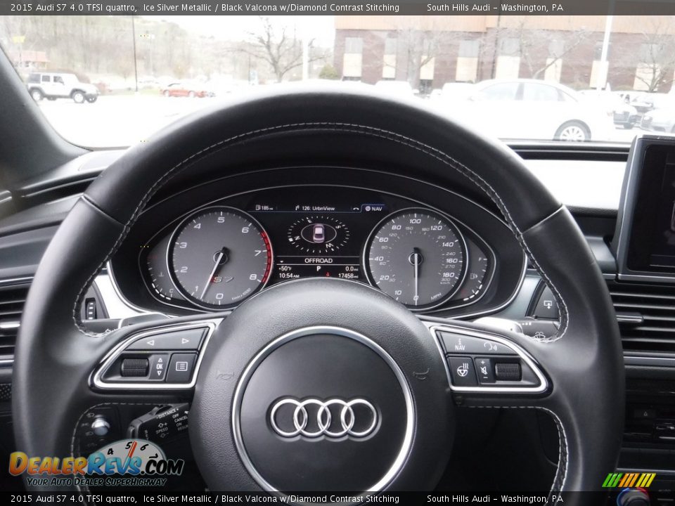 2015 Audi S7 4.0 TFSI quattro Ice Silver Metallic / Black Valcona w/Diamond Contrast Stitching Photo #29
