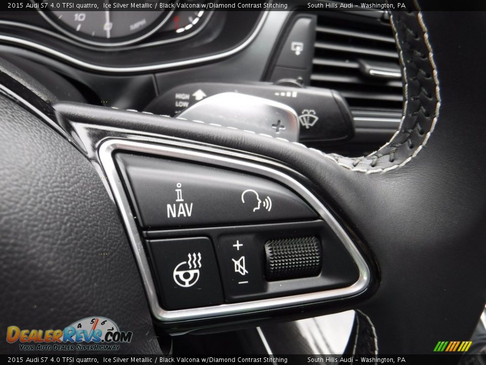 2015 Audi S7 4.0 TFSI quattro Ice Silver Metallic / Black Valcona w/Diamond Contrast Stitching Photo #30