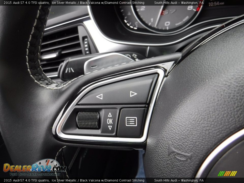 2015 Audi S7 4.0 TFSI quattro Ice Silver Metallic / Black Valcona w/Diamond Contrast Stitching Photo #31