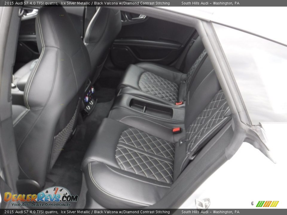 2015 Audi S7 4.0 TFSI quattro Ice Silver Metallic / Black Valcona w/Diamond Contrast Stitching Photo #34