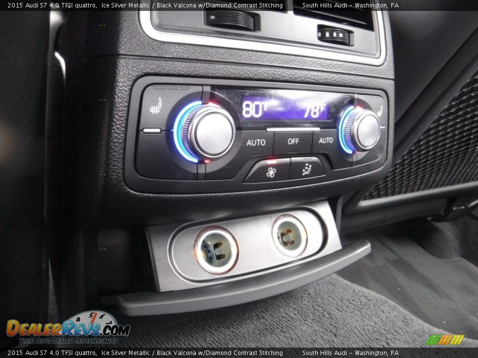 2015 Audi S7 4.0 TFSI quattro Ice Silver Metallic / Black Valcona w/Diamond Contrast Stitching Photo #35