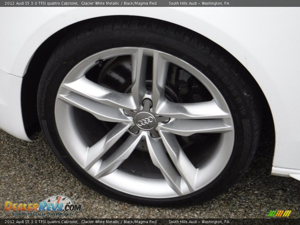 2012 Audi S5 3.0 TFSI quattro Cabriolet Glacier White Metallic / Black/Magma Red Photo #3