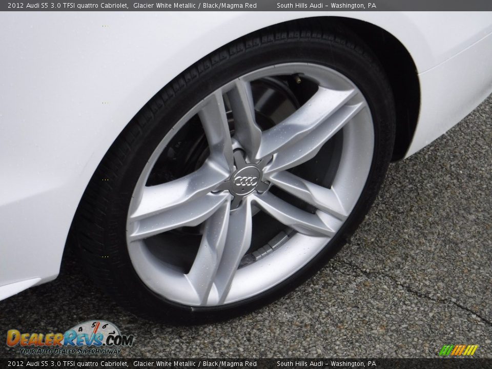 2012 Audi S5 3.0 TFSI quattro Cabriolet Glacier White Metallic / Black/Magma Red Photo #4